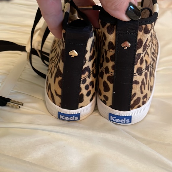 NWOT Kate Spade Keds Leopard Horsehair High Top Sneakers - Picture 5 of 12